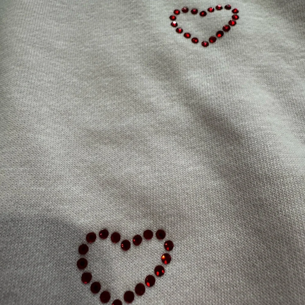 Crewcuts Crystal Hearts Pink Sweatshirt Size XS(4-5)